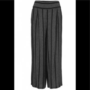 - NWT Masai Black Grey Striped Pusna Cullotes Cropped pants